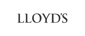 Lloyd's logo, featuring a classic serif black typeface on a clean white background, symbolizes tradition, trust, and minimalism, ideal for financial, insurance, or legal sectors.