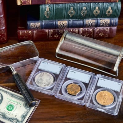 Detailed close-up of an assorted pile of pennies, highlighting the diversity in wear and patina of each coin.