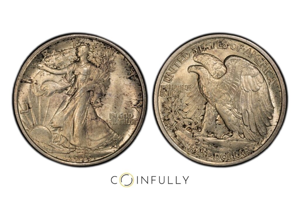 1919 Walking Liberty Half Dollar - Coinfully