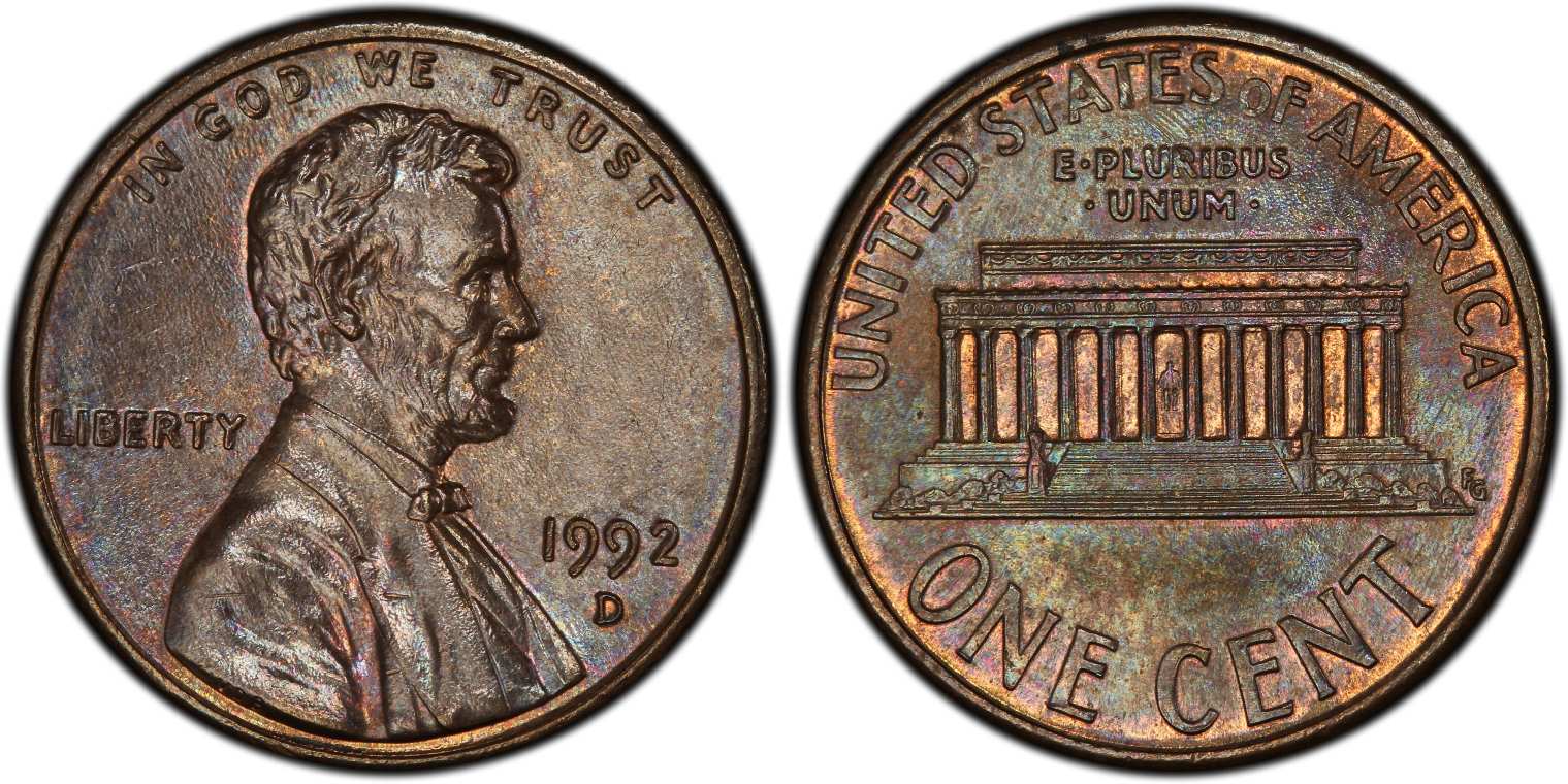 1992-D Close AM Lincoln Cent