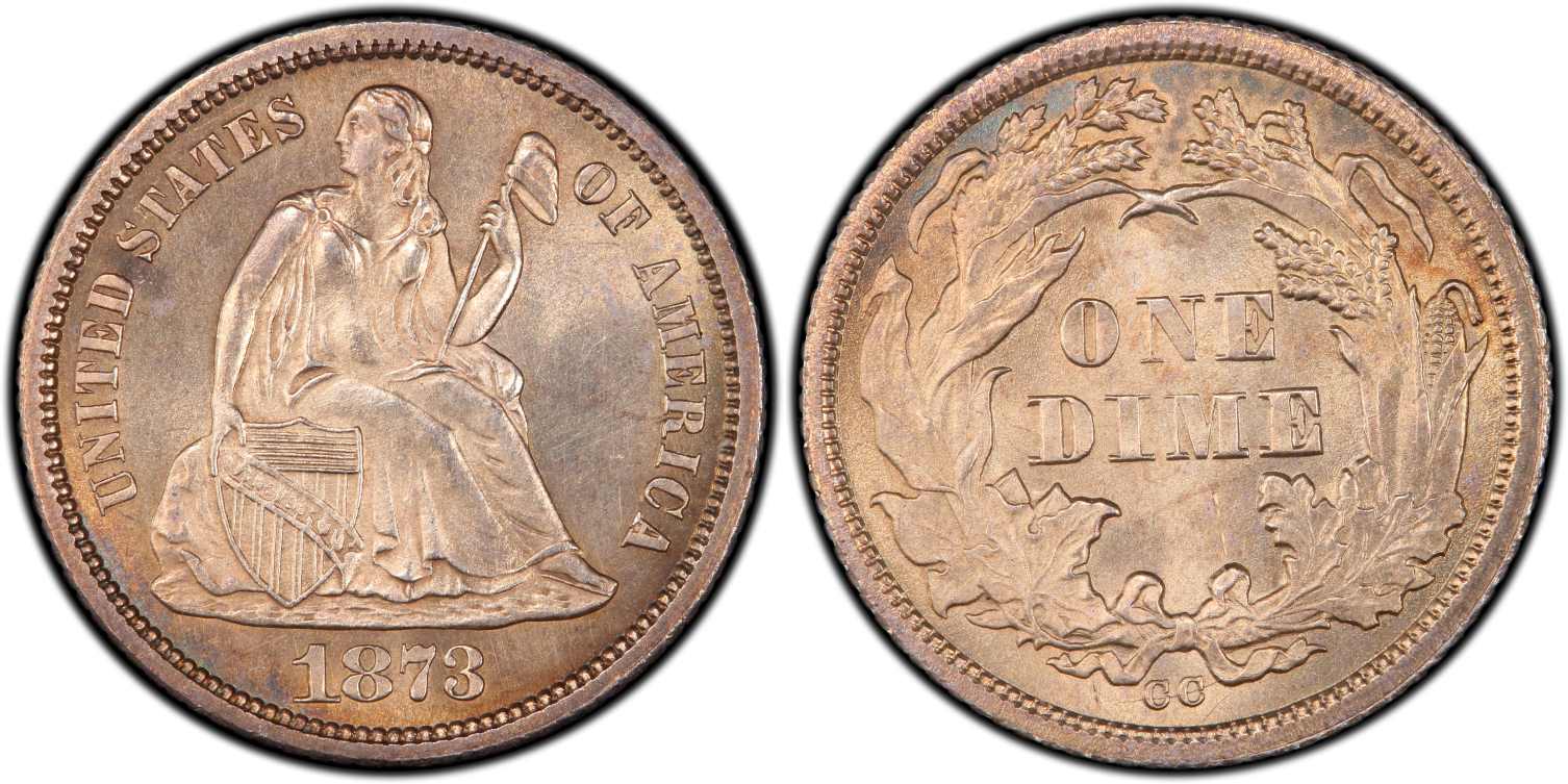 1873-CC  Seated Liberty Dime