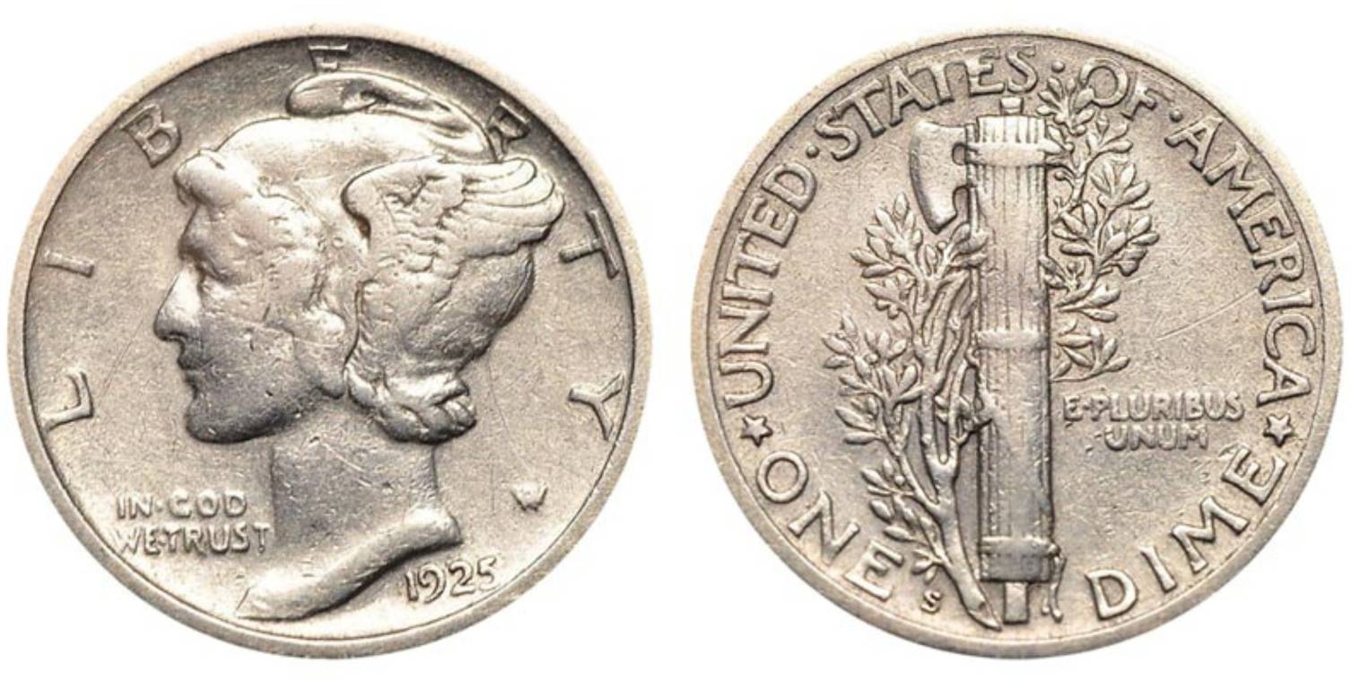 1925-S Mercury Dime