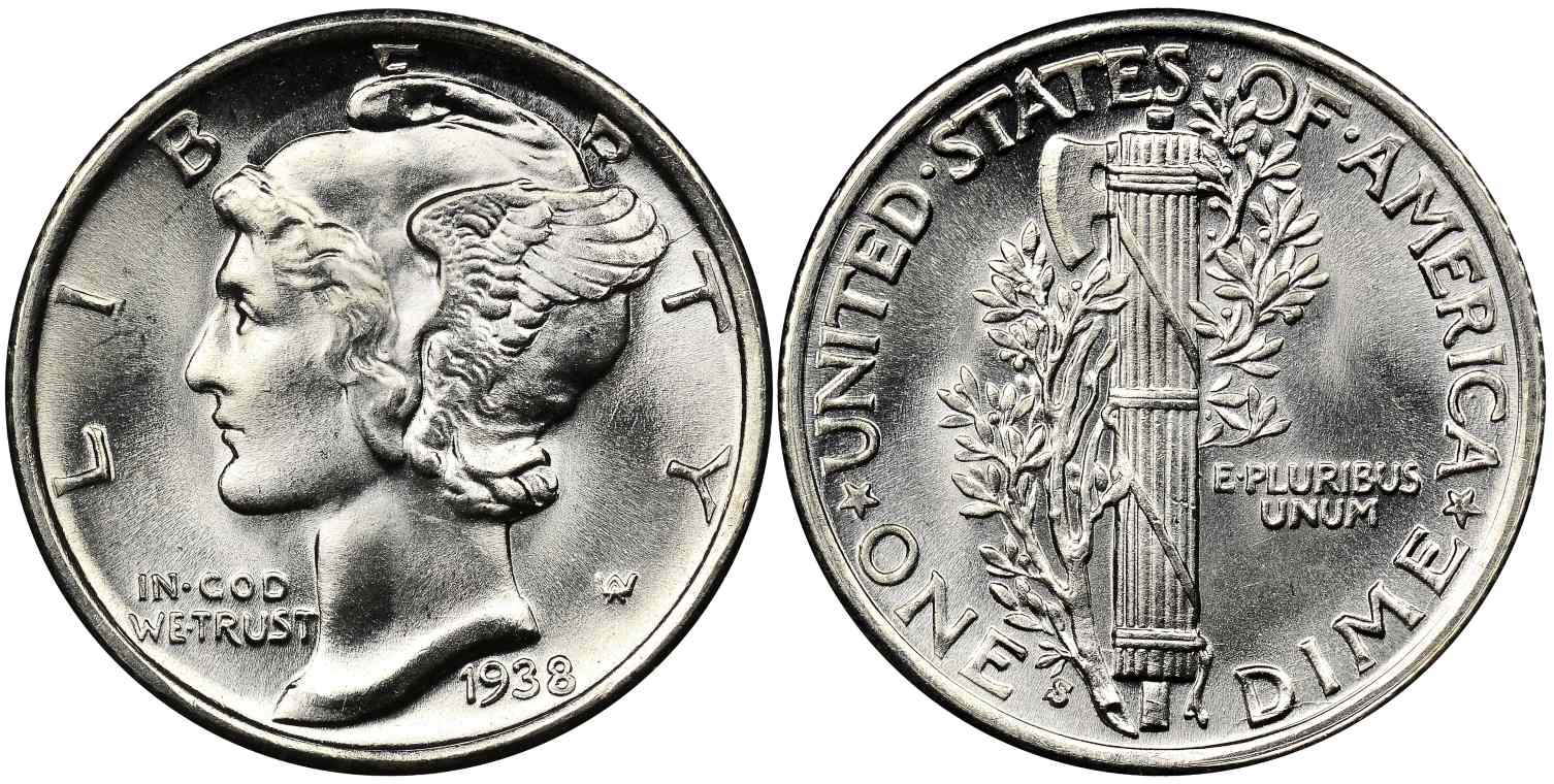 1938-S Mercury Dime