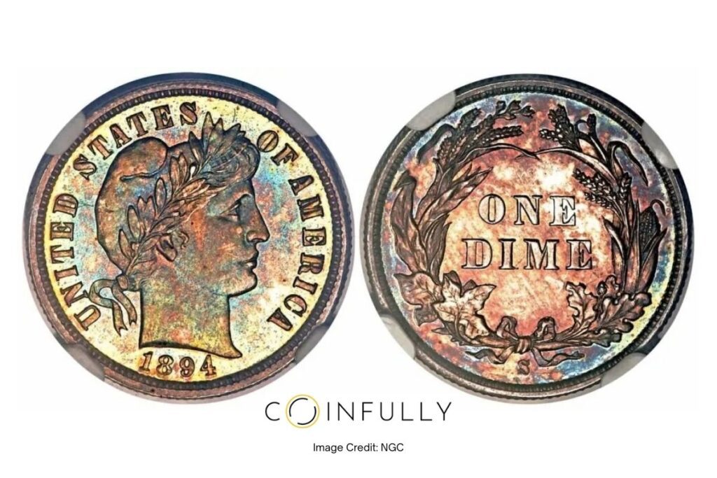 10 Most Valuable Barber Dimes (1892–1916) 1 1894-S Barber Dime Obverse and Reverse - Coinfully