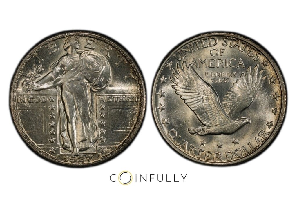 6 Most Valuable Draped Bust Quarters: Coin Value Guide 8 1927 Standing Liberty Quarter - Coinfully