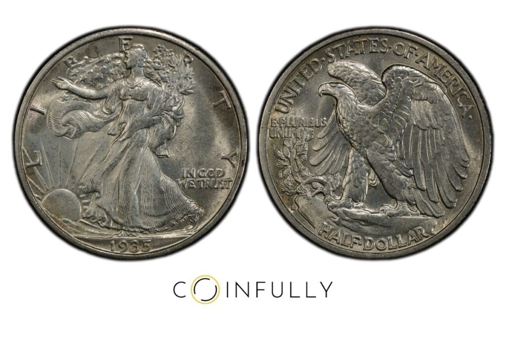 Numismatic Value - 1935-S Walking Liberty Half Dollar - Coinfully