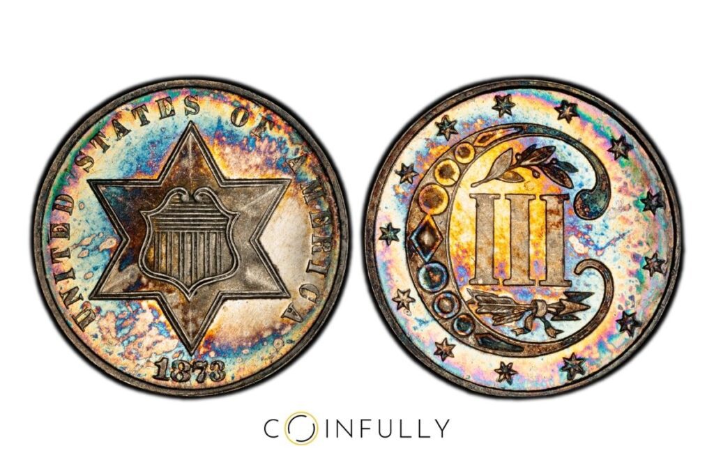 1873 Three-Cent Silver - Proof Cameo - Coinfully