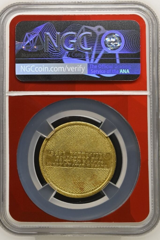 1852 AU55 $10 Gold California Assay Office Slug - Reverse - Coinfully